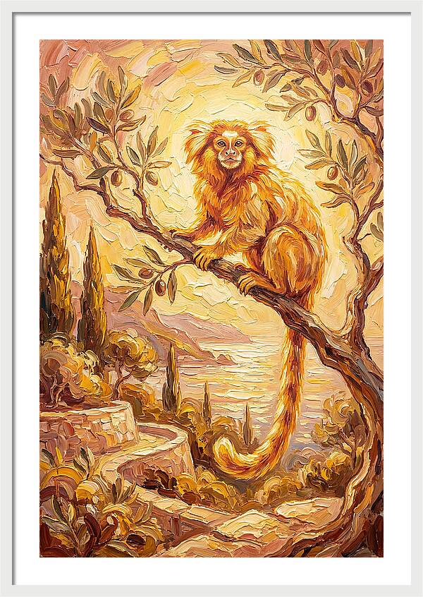 Marmoset In A Mediterranean Landscape