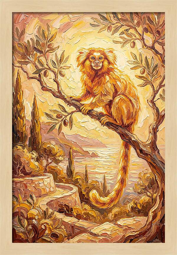 Marmoset In A Mediterranean Landscape