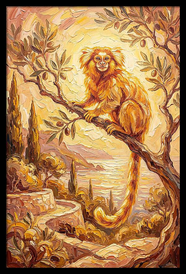 Marmoset In A Mediterranean Landscape