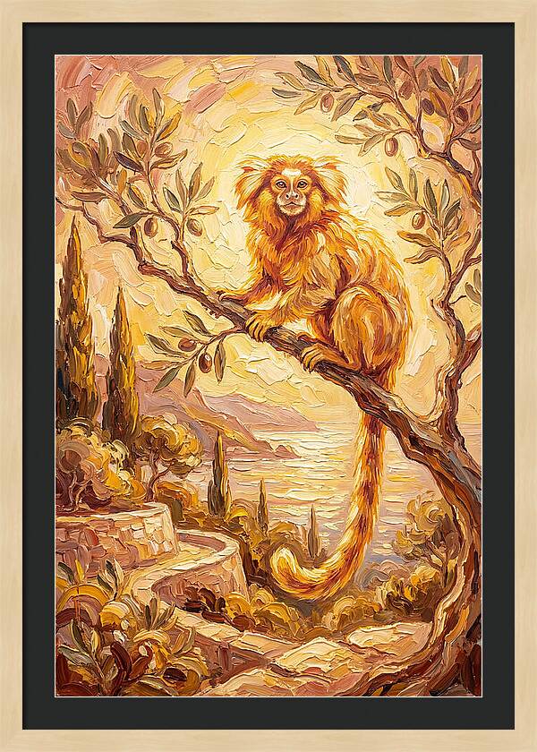 Marmoset In A Mediterranean Landscape
