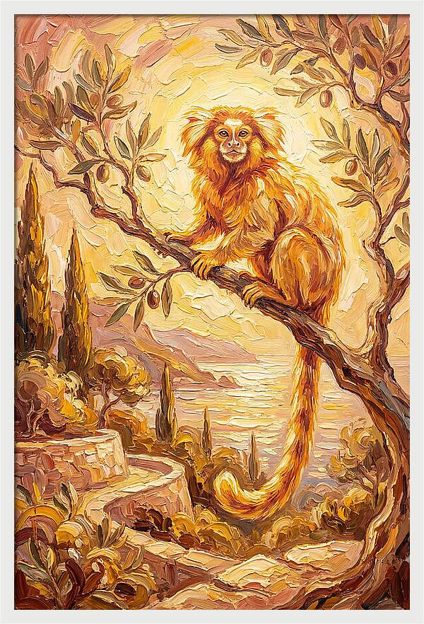 Marmoset In A Mediterranean Landscape
