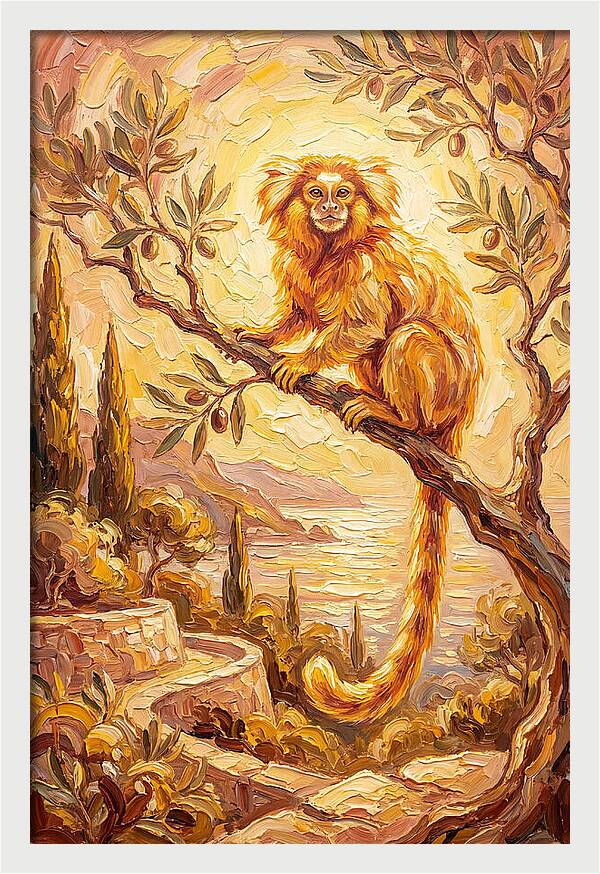 Marmoset In A Mediterranean Landscape