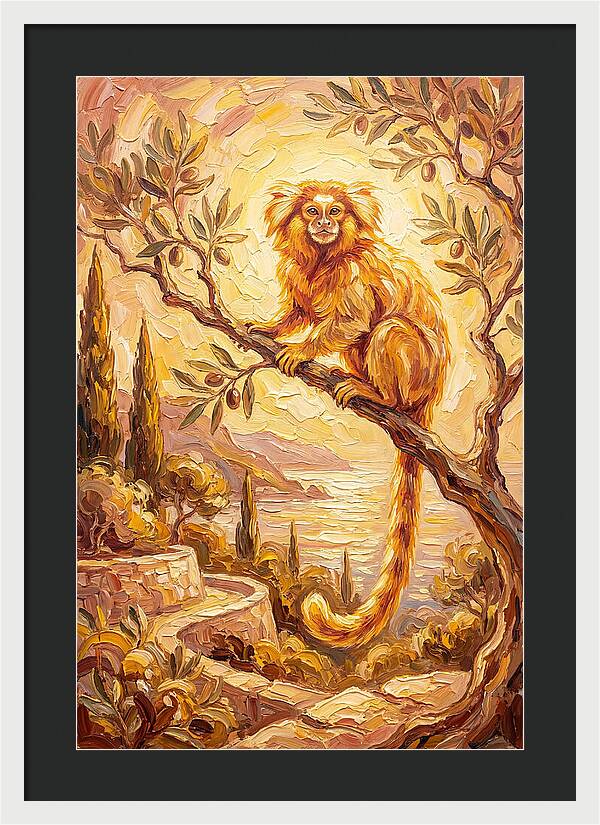 Marmoset In A Mediterranean Landscape