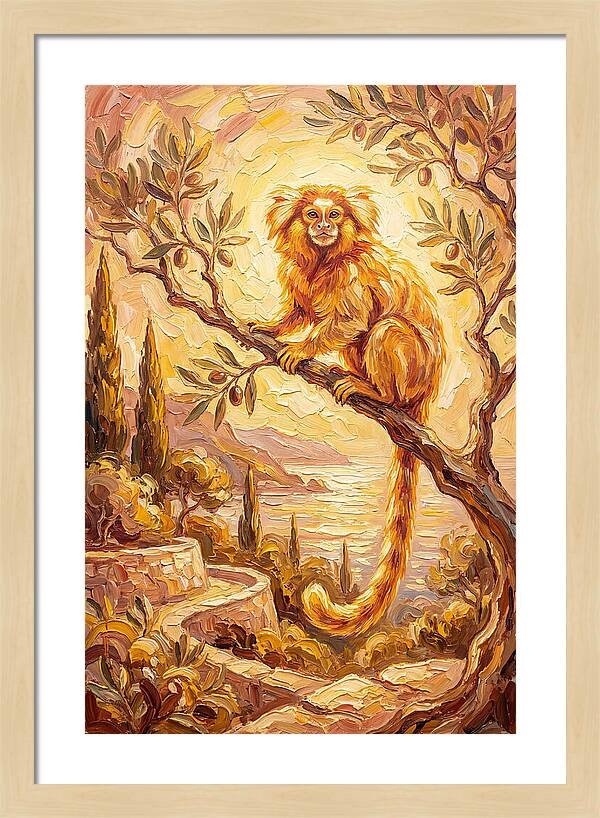 Marmoset In A Mediterranean Landscape