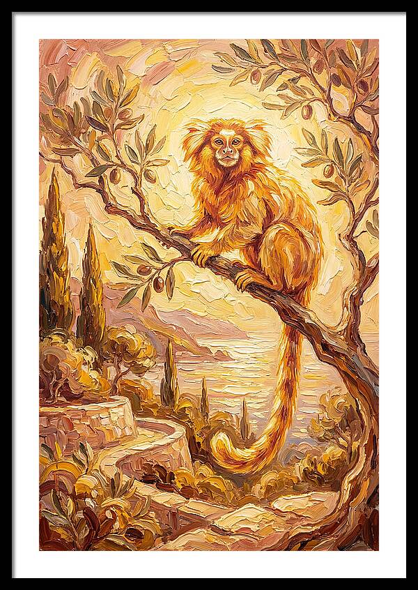 Marmoset In A Mediterranean Landscape