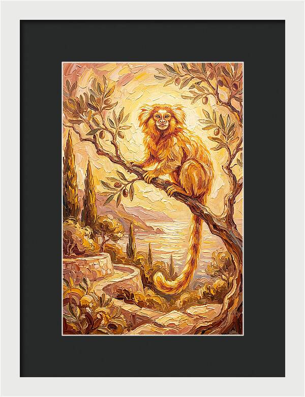 Marmoset In A Mediterranean Landscape