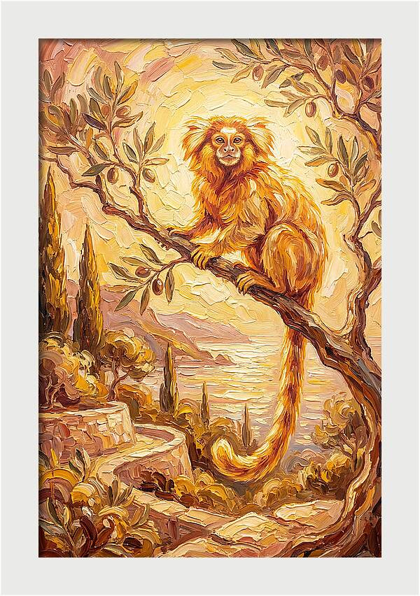 Marmoset In A Mediterranean Landscape