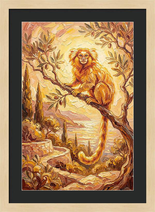 Marmoset In A Mediterranean Landscape