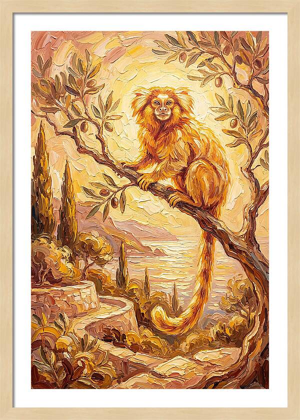 Marmoset In A Mediterranean Landscape