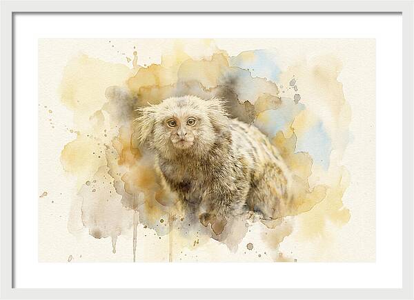 Marmoset Watercolor Portrait