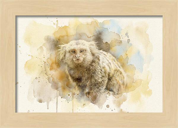 Marmoset Watercolor Portrait
