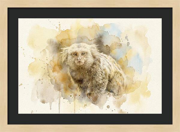 Marmoset Watercolor Portrait