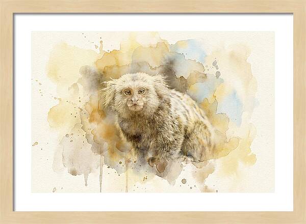Marmoset Watercolor Portrait