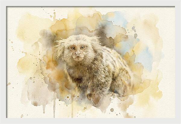 Marmoset Watercolor Portrait