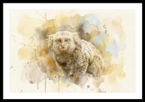 Marmoset Watercolor Portrait