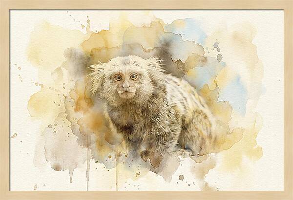 Marmoset Watercolor Portrait
