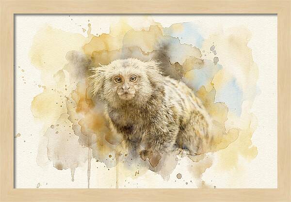 Marmoset Watercolor Portrait