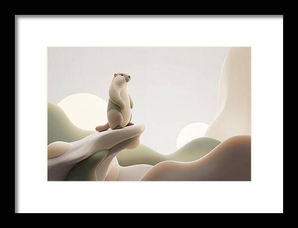Marmot Sentinel On A Cliff