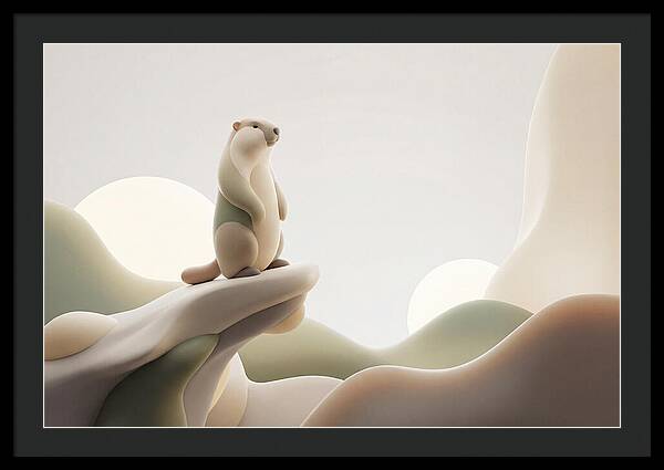 Marmot Sentinel On A Cliff