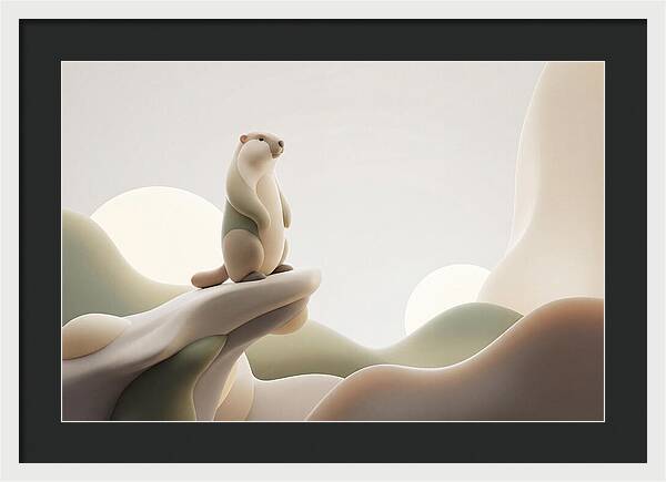 Marmot Sentinel On A Cliff