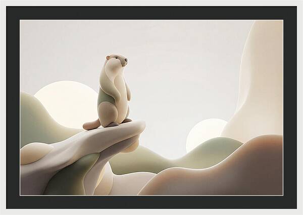 Marmot Sentinel On A Cliff
