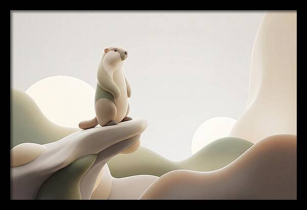 Marmot Sentinel On A Cliff