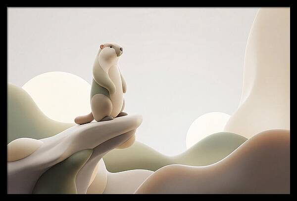 Marmot Sentinel On A Cliff