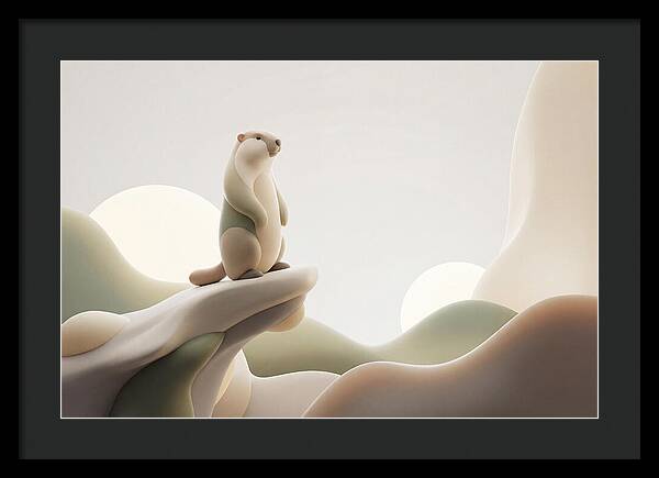Marmot Sentinel On A Cliff