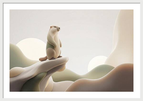 Marmot Sentinel On A Cliff