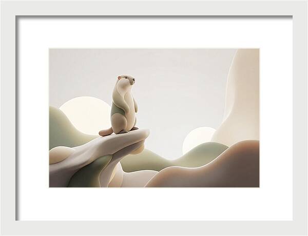 Marmot Sentinel On A Cliff