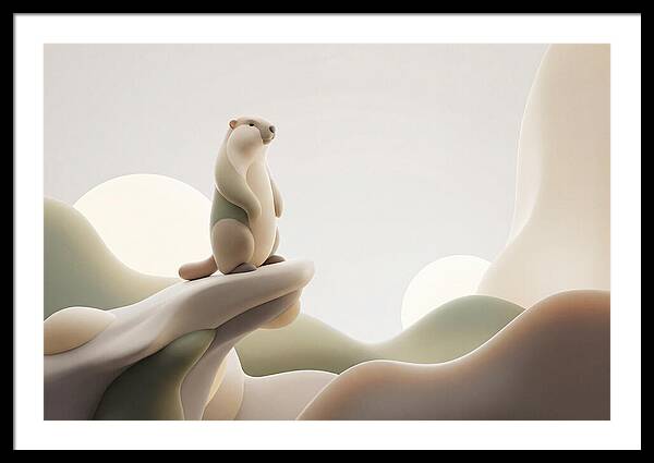 Marmot Sentinel On A Cliff