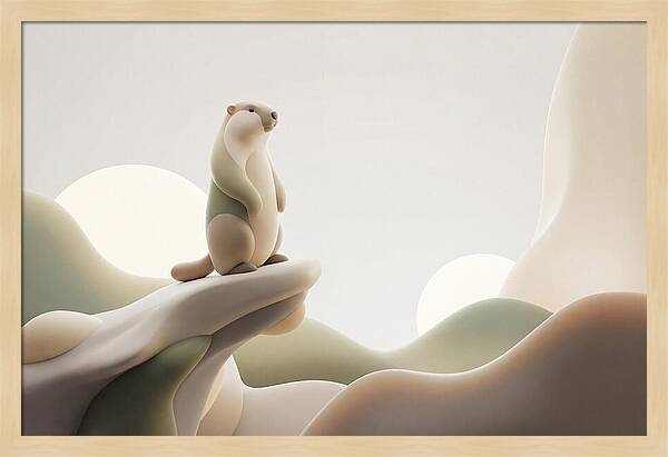 Marmot Sentinel On A Cliff
