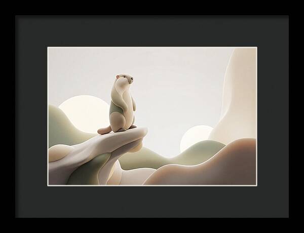 Marmot Sentinel On A Cliff
