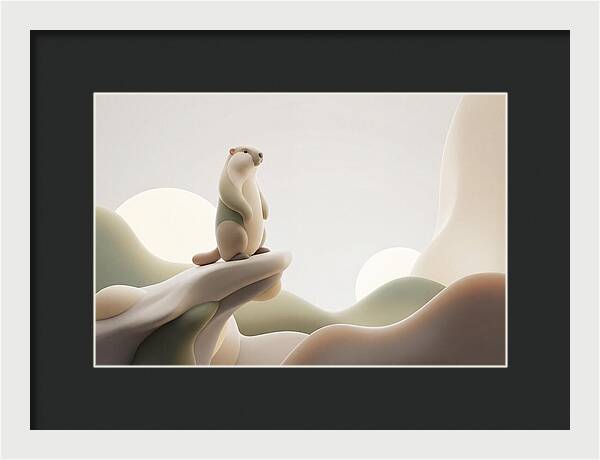 Marmot Sentinel On A Cliff