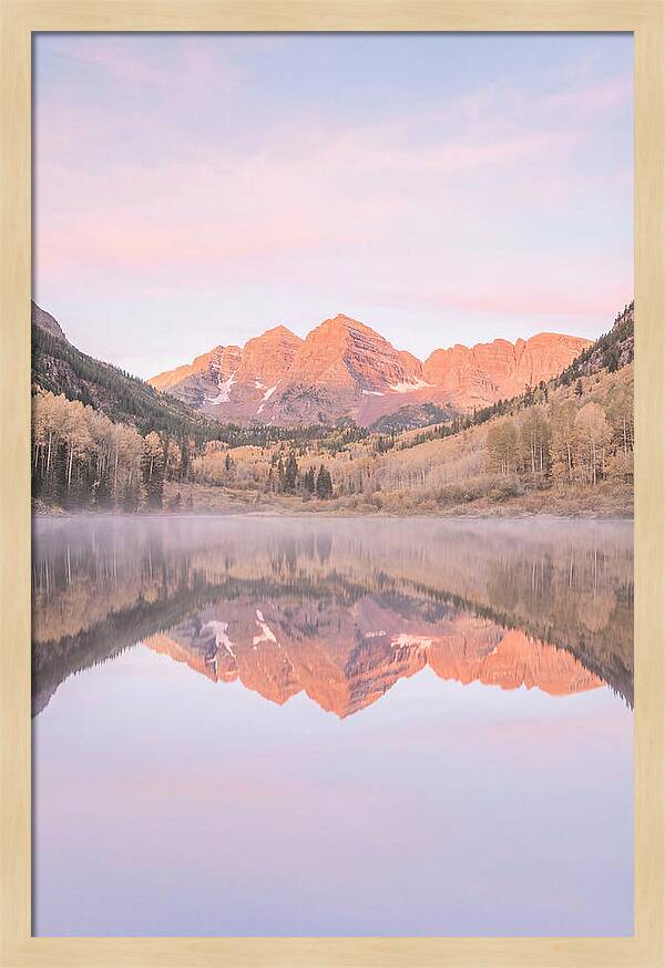 Maroon Bells At Dawn Reflection