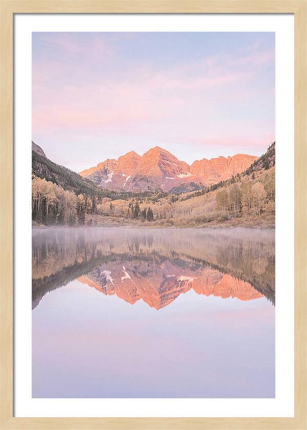 Maroon Bells At Dawn Reflection