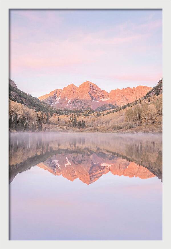 Maroon Bells At Dawn Reflection