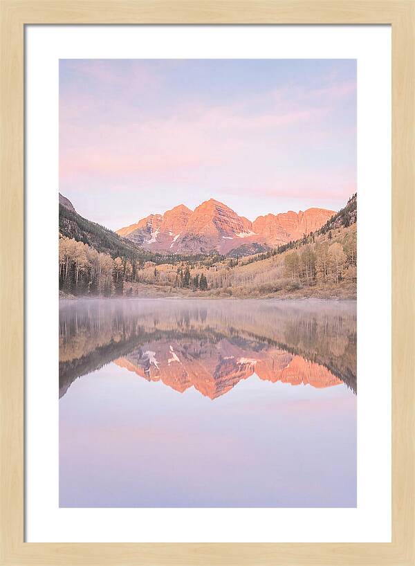 Maroon Bells At Dawn Reflection