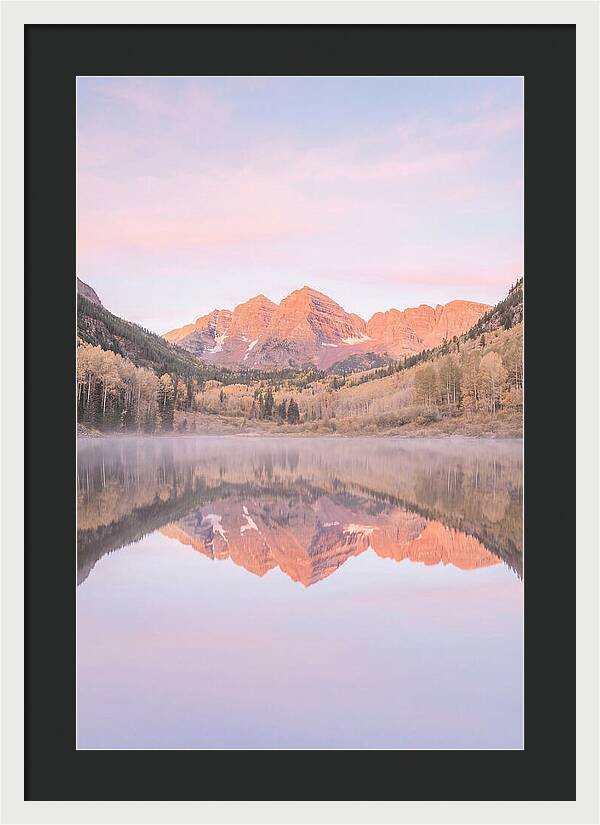Maroon Bells At Dawn Reflection