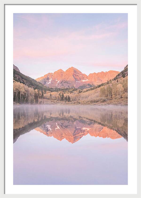 Maroon Bells At Dawn Reflection