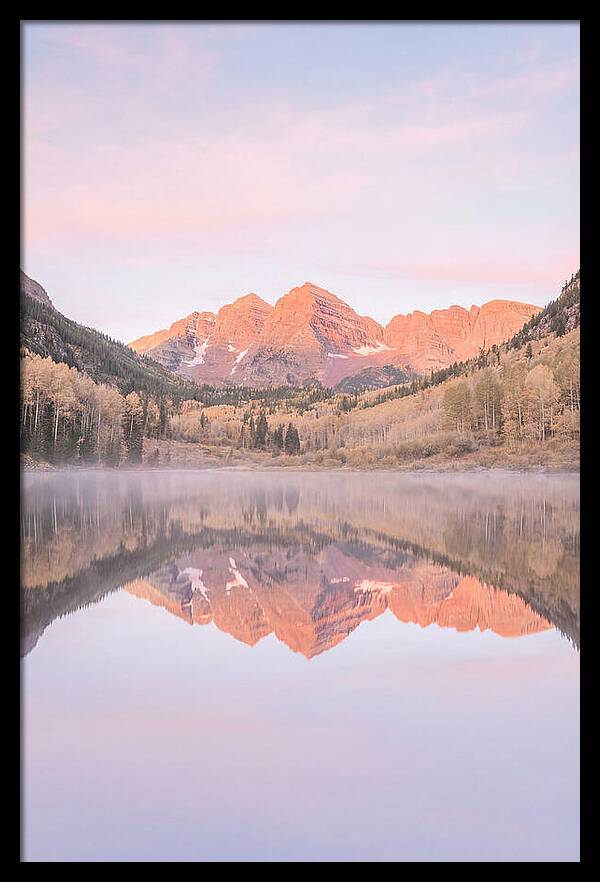 Maroon Bells At Dawn Reflection