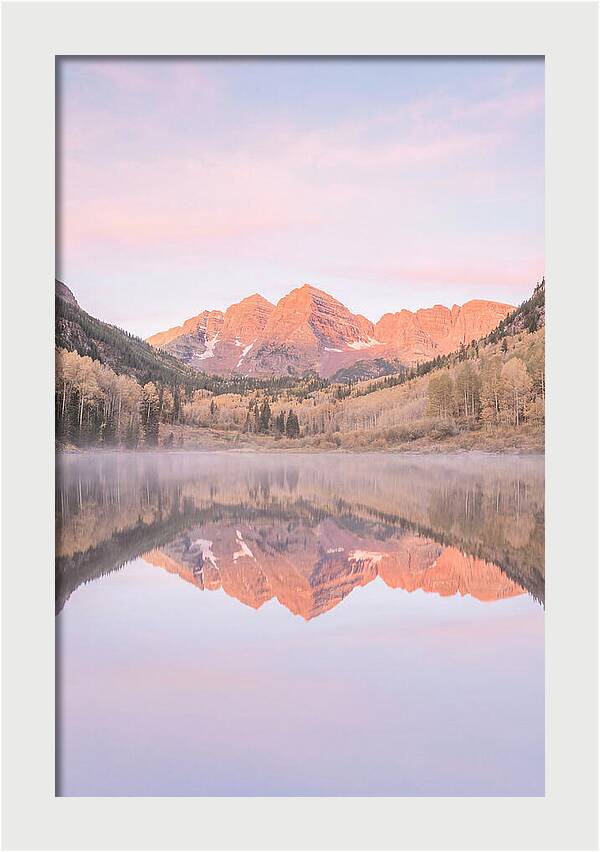 Maroon Bells At Dawn Reflection