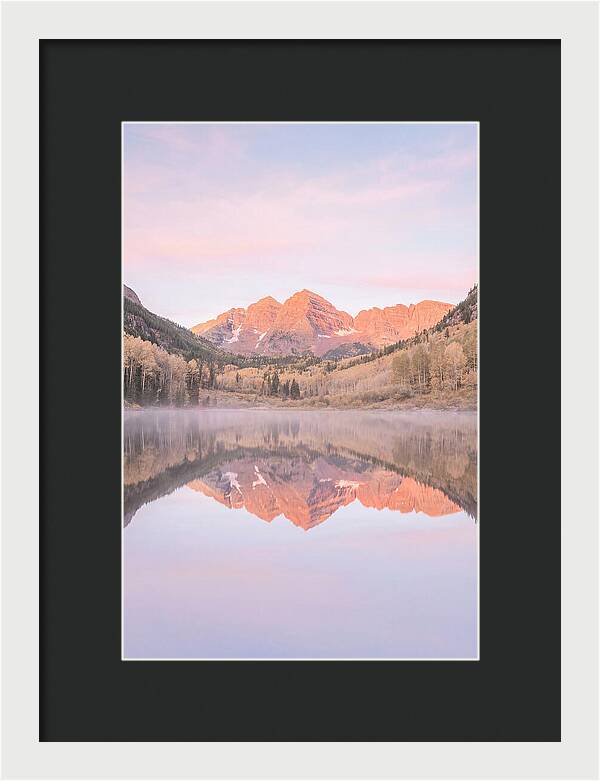 Maroon Bells At Dawn Reflection