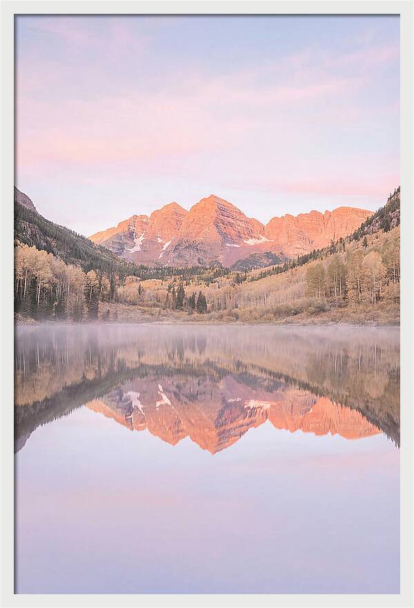 Maroon Bells At Dawn Reflection