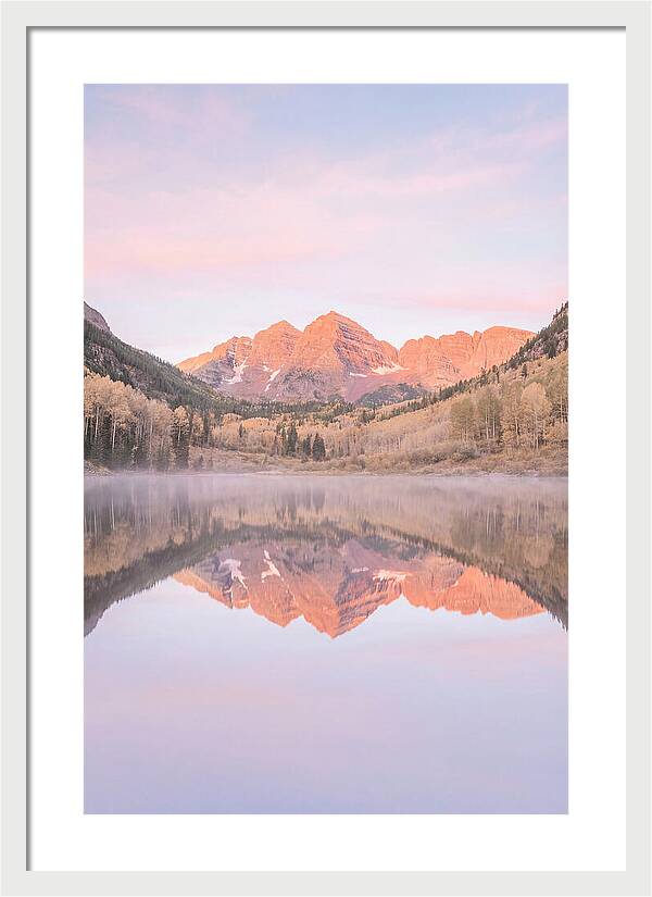 Maroon Bells At Dawn Reflection