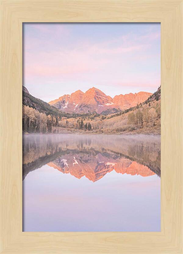 Maroon Bells At Dawn Reflection