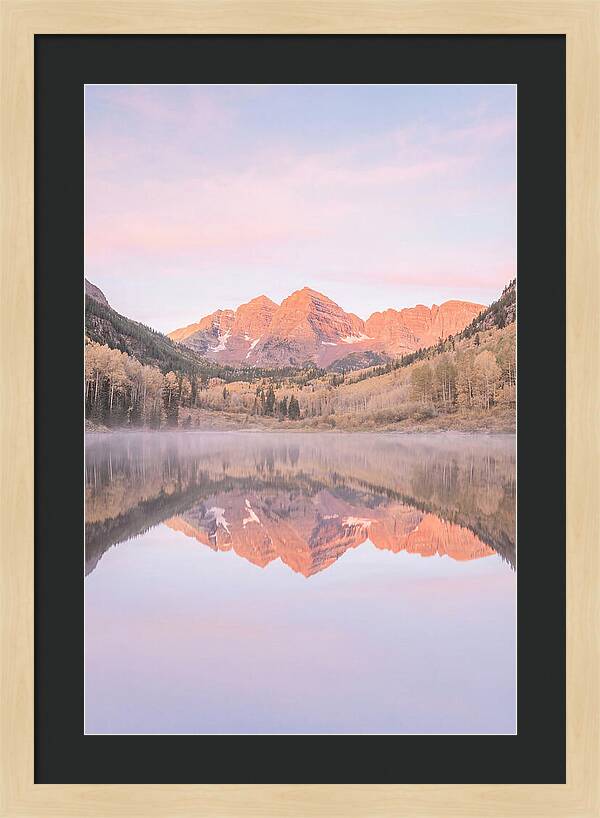Maroon Bells At Dawn Reflection