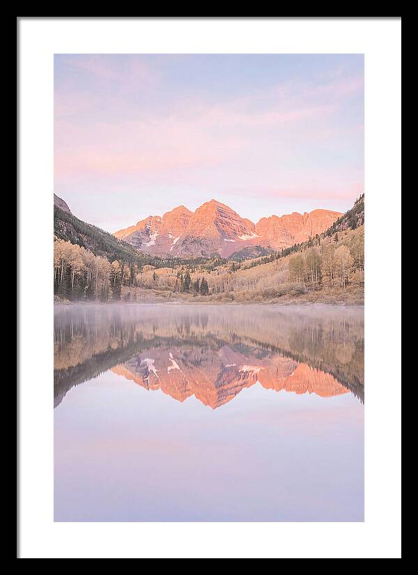 Maroon Bells At Dawn Reflection