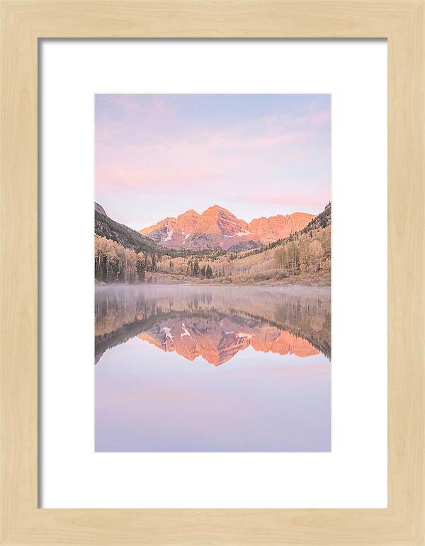 Maroon Bells At Dawn Reflection