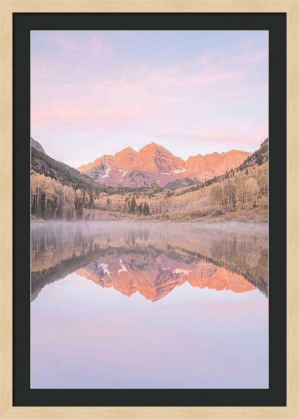 Maroon Bells At Dawn Reflection